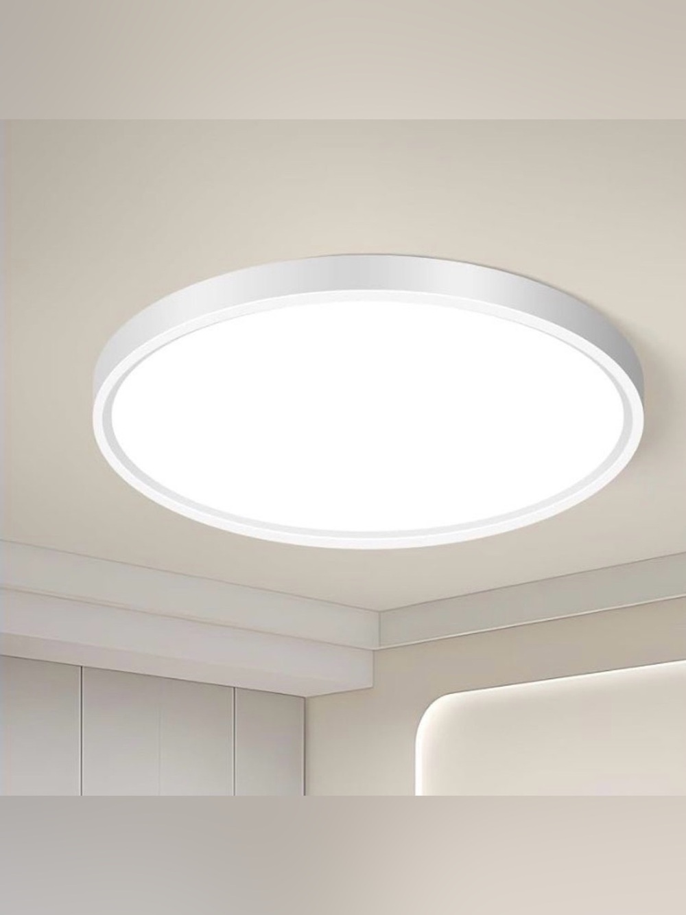 1PACK Flush Mount LED Ceiling Light Fixture, Round Slim Surface Ceiling Lamp , W
